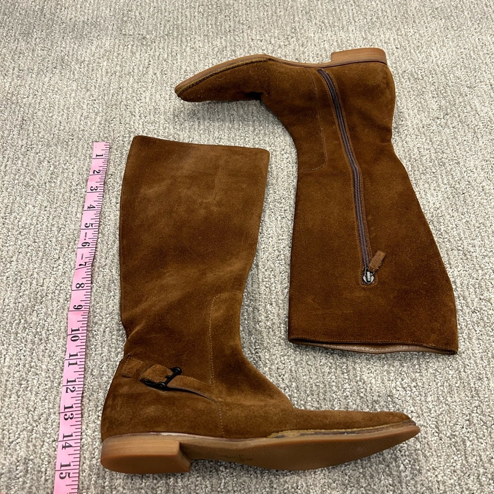 GUCCI Women's Suede Knee High Boots Size 7B in Brown